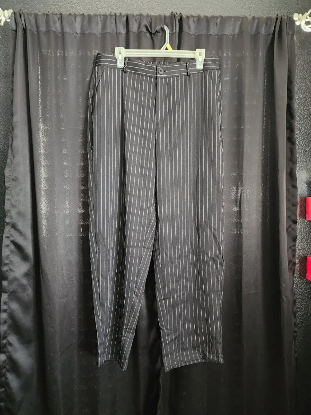 Shein Relaxed Fit Pinstriped Dress Pants